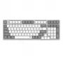 Redragon BK-7111 kabellose Tastatur mit Scherenmechanik und Ziffernblock, 2,4 GHz/Bluetooth, Grau