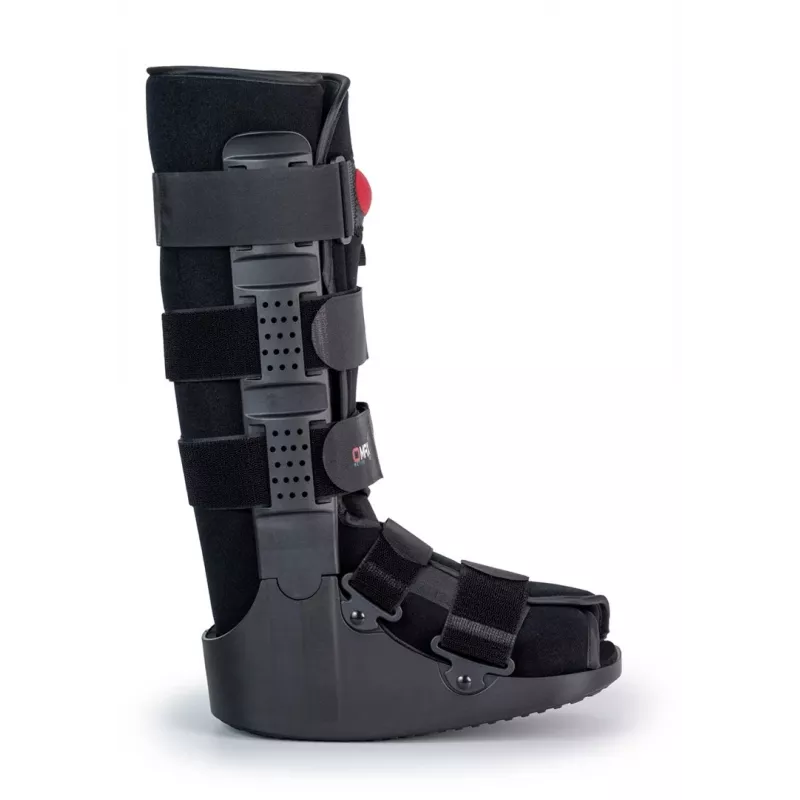 REH Air Walker Basic Long Knöchel-Fuß-Orthese, Größe L, Schwarz/Grau
