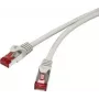 Renkforce RF-4724268 Cat6 S/FTP RJ45 Patchkabel 10m Grau Snagless Vergoldet Flammhemmend