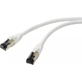Renkforce RF-7106496 CAT 8.1 S/FTP Patchkabel RJ45, 5 m, Weiß