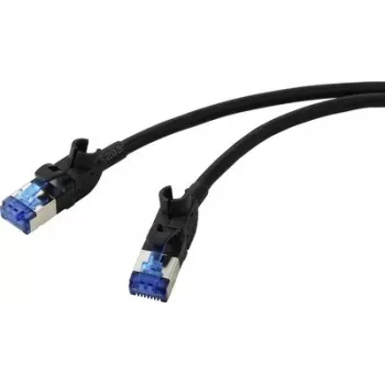 Renkforce RF-7116972 CAT 6a S/FTP Patchkabel, RJ45, 0,25 m, Grau (RAL 7035)
