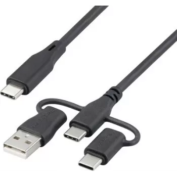 Renkforce USB 2.0 Ladekabel USB-C 1,5 m Schwarz RF-6615908