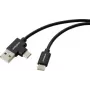 Renkforce USB 2.0 USB-C auf USB-A Kabel 1m Schwarz RF-7116120