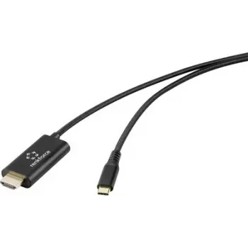 Renkforce USB-C auf HDMI Adapterkabel 2m Schwarz 4K@60Hz RF-7116130