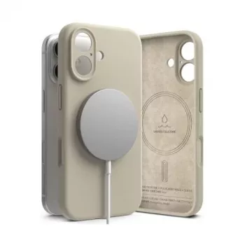 Ringke Silikon-Magnet-Hülle für iPhone 16, Stone