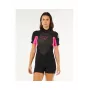 Rip Curl Omega Back Zip Springsuit - Black/Pink - Damen - Größe S