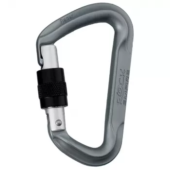 Rock Empire Racer S Screw Gate Karabiner Grau