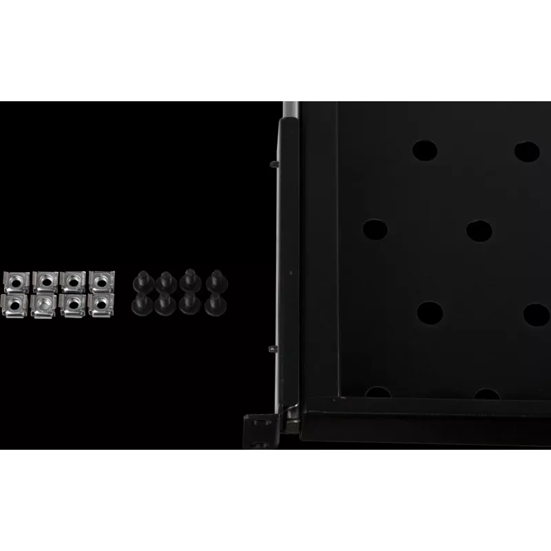 Rockstable RS19-UH69 1U 19-Zoll ausziehbarer Rackboden, SPCC-Stahl, Schwarz