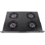 Rockstable 1U 19-Zoll-Rack-Lüftungseinheit - Kühlventilator - Integrierter Axialventilator - 440 m³/h - Stahl - Schwarz - 1 Stück (RS19-FT1U4TM)