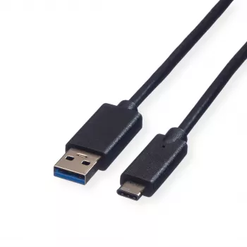 ROLINE GREEN USB 3.2 Gen 1 Kabel, USB A auf C, ST/ST, Schwarz, 3 m 11.44.9013