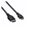ROLINE HDMI High Speed Kabel mit Ethernet, HDMI Typ A Stecker auf Mini HDMI Stecker, 2 m, 11.04.5580