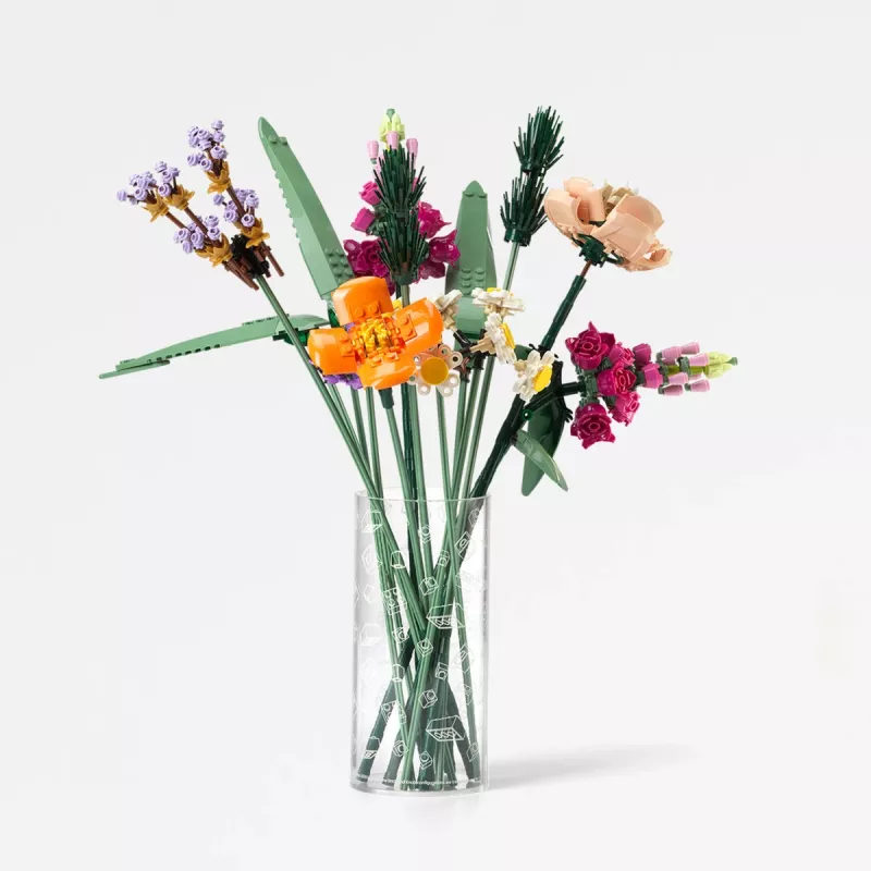Room Copenhagen LEGO Zylindervase Wild Flower Transparent
