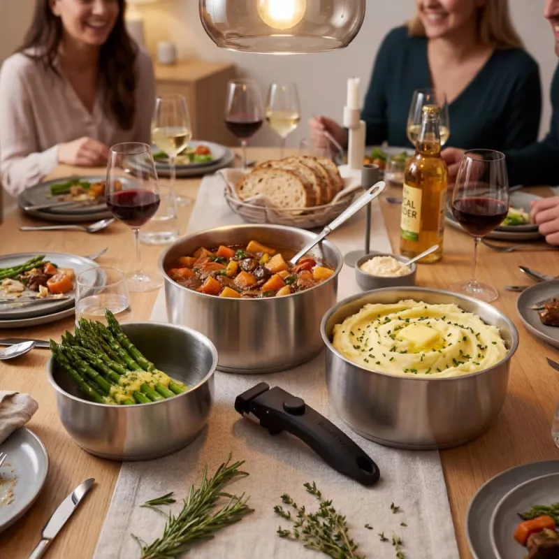 Russell Hobbs RH04034 Edelstahl 4-teiliges Smart Clip Kochtopfset