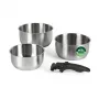 Russell Hobbs RH04034 Edelstahl 4-teiliges Smart Clip Kochtopfset