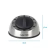 Salter 338 SSBKXR15 Edelstahl Mechanischer Timer - 60-Minuten Aufzieh-Timer mit akustischem Signal, Silber