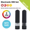Salter 7524 BKXRUP3 Soft-Touch Elektrisches Mühlen-Set, Mattschwarz