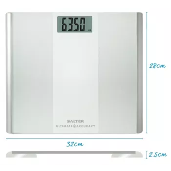 Salter 9009 WFEU12 Ultimate Accuracy Elektronische Personenwaage, Weiß