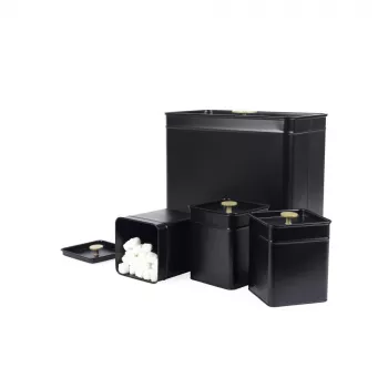 Salter BW14372 Alchemy 4-teiliges Arbeitsplatten-Set, Schwarz
