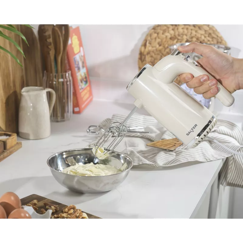 Salter EK6684CRMVDE Retro Handmixer