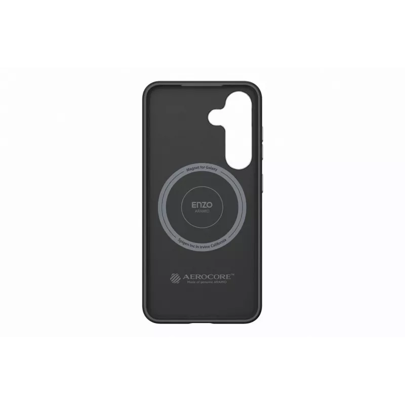 Samsung GP-FPS931PGABW Enzo Aramid Case für Samsung Galaxy S25, Schwarz Silber
