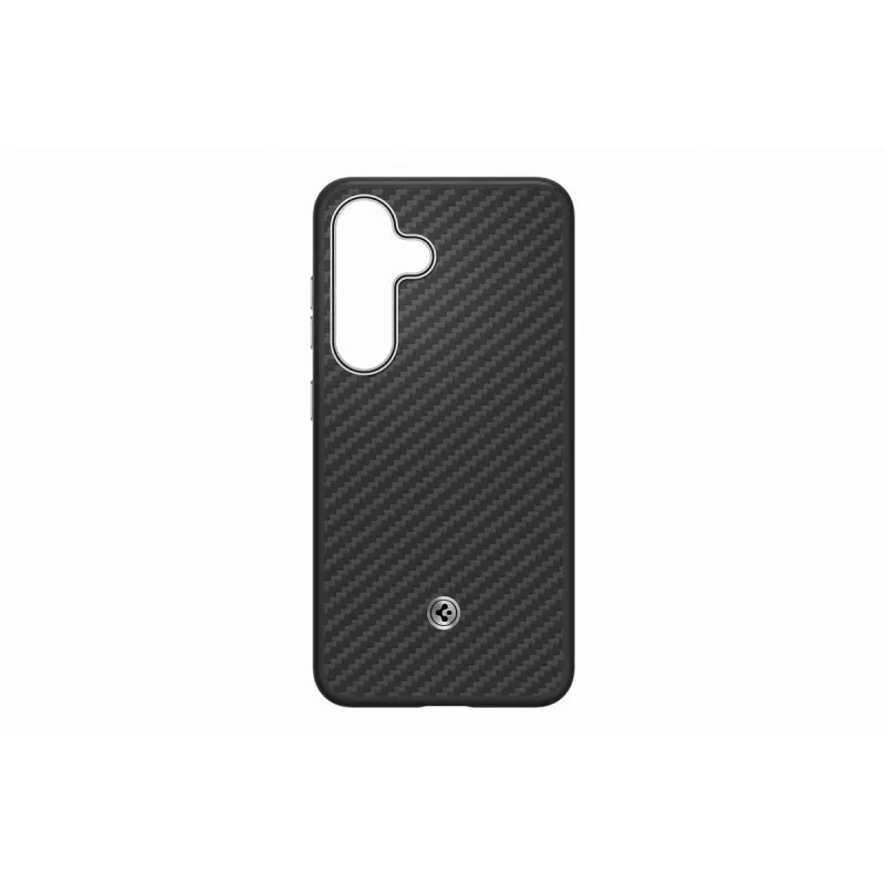 Samsung GP-FPS936PGABW Enzo Aramid Case für Galaxy S25 Plus, Schwarz Silber