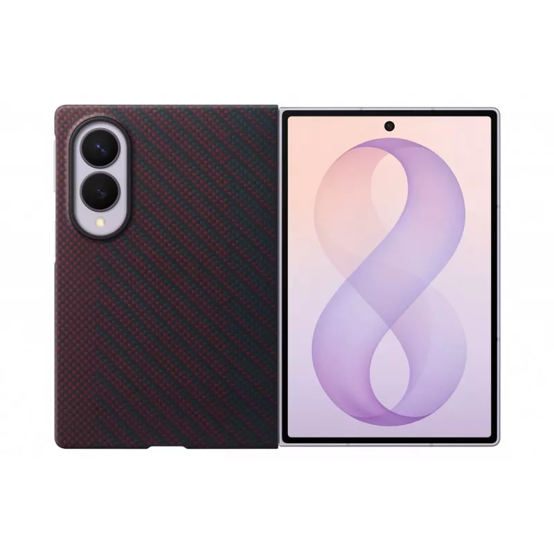 Samsung EF-KF971 Carbon Magnet Hülle für Galaxy Z Fold8, Rot