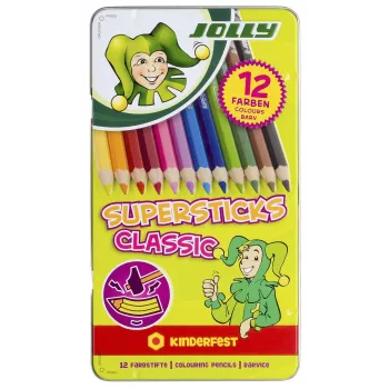 SAX 12 Jolly Supersticks Classic Kinderfest Buntstifte, Farben sortiert