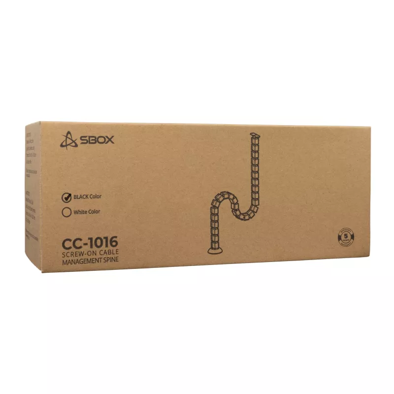 Sbox CC-1016B Kabelmanagement, Schwarz
