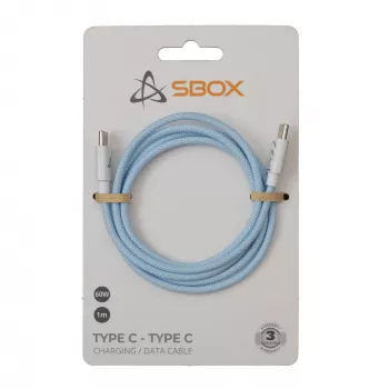 SBOX USB-C-auf-USB-C-Kabel 1m Blau – Laden & Datenabgleich