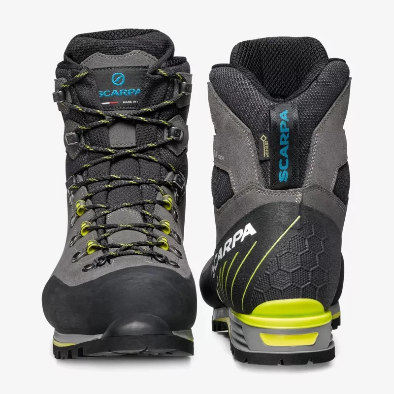 SCARPA Manta Tech GTX Mountaineering Boots - Shark/Lime, Größe 42,5