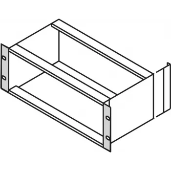 SCHROFF 19-Zoll-Winkelblech Typ F, 3U, ohne Grifföffnungen, für Textildichtung, 2 Stück, verzinkter Stahl 24564197