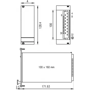 SCHROFF 21006945 Frontplatte