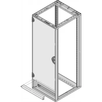 SCHROFF Türscharnierhalterung 33mm RAL 7021 Schwarzgrau Stahl für Schränke 27230060
