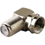 Schwaiger WAD8321531 F Winkeladapter, F Stecker auf F Buchse, Silber, 2 Stück