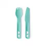 Sea To Summit Passage Cutlery Set Blau - 3-teiliges Campingbesteck (Gabel, Löffel, Messer) - Glasfaserverstärktes Nylon - BPA-frei - Spülmaschinenfest - Stapelbares Design mit Mini-Karabiner