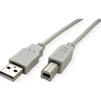 SECOMP STANDARD USB 2.0 Kabel, Typ A-B, Beige, 0,8 m (S3101)