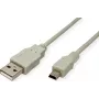 SECOMP STANDARD USB 2.0 Kabel, Typ A auf 5-Pin Mini, Beige, 0,8 m (S3141)