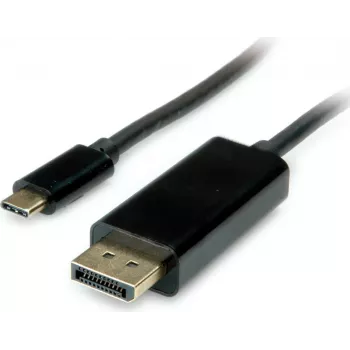 SECOMP USB-C auf DisplayPort Adapterkabel 1.2 ST/ST 2m Schwarz S3733