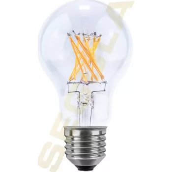 SEGULA LED-Filamentlampe klar E27 6,5W 2700K dimmbar A60