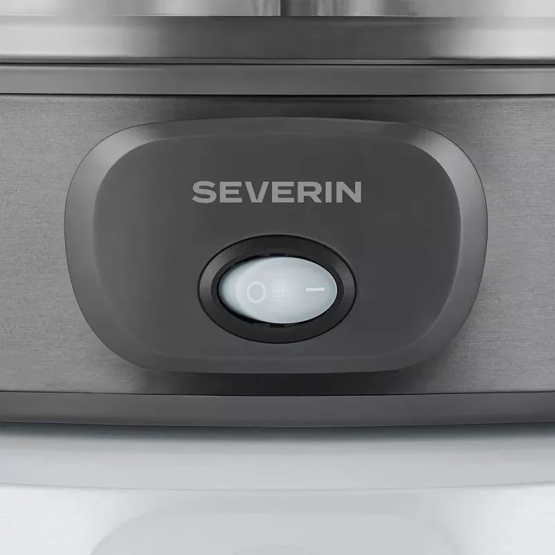 Severin JG 3510 Joghurtbereiter, 7 x 150 ml Becher, Dark Inox/Schwarz