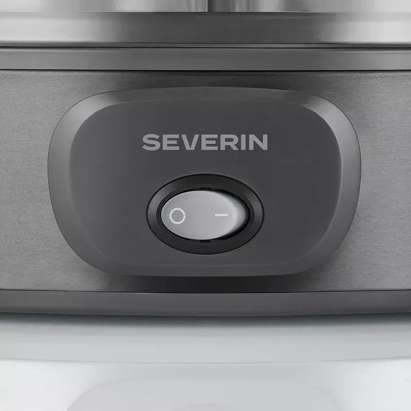 Severin JG 3510 Joghurtbereiter, 7 x 150 ml Becher, Dark Inox/Schwarz