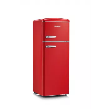SEVERIN RKG 8930 Retro Red Kühl-Gefrierkombination, 208 L, Energieklasse E