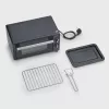 Severin TO 2062 Mini-Backofen, 9 L, 800 W, mit Rotisserie, Gebürsteter Edelstahl/Schwarz