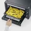 Severin TO 2062 Mini-Backofen, 9 L, 800 W, mit Rotisserie, Gebürsteter Edelstahl/Schwarz