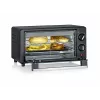 Severin TO 2062 Mini-Backofen, 9 L, 800 W, mit Rotisserie, Gebürsteter Edelstahl/Schwarz