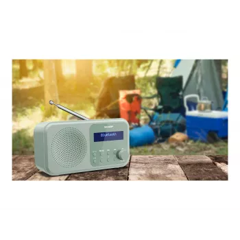 Sharp Tokyo DR-P420(GN) tragbares DAB+/FM-Radio, Bluetooth 5.0, Aquamarine Green