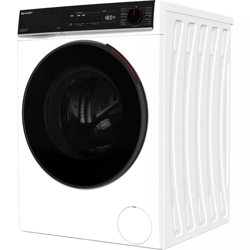 SHARP ES-WNFB214CWDA-DE Frontlader-Waschmaschine, 10 kg, 1400 U/min, Weiß, Wi-Fi, Advanced Inverter Motor