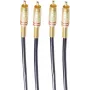shiverpeaks BASIC-S 2x RCA auf 2x RCA Audiokabel 2,5m Schwarz/Gold BS40224