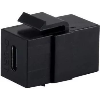 SHIVERPEAKS BASIC-S USB-C 3.1 Gen 2 Keystone-Kupplung, Buchse zu Buchse, 10 Gbps, Schwarz BS08-10040