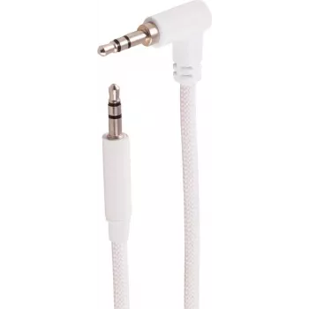 SHIVERPEAKS BS14-07126 3,5 mm TRS Audiokabel, gewinkelt auf gerade, Weiß, 1,2 m